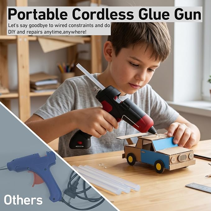 20W Cordless Hot Glue Gun, Fast Preheating Hot Glue Gun and 30pcs Sticks Set - Image 5