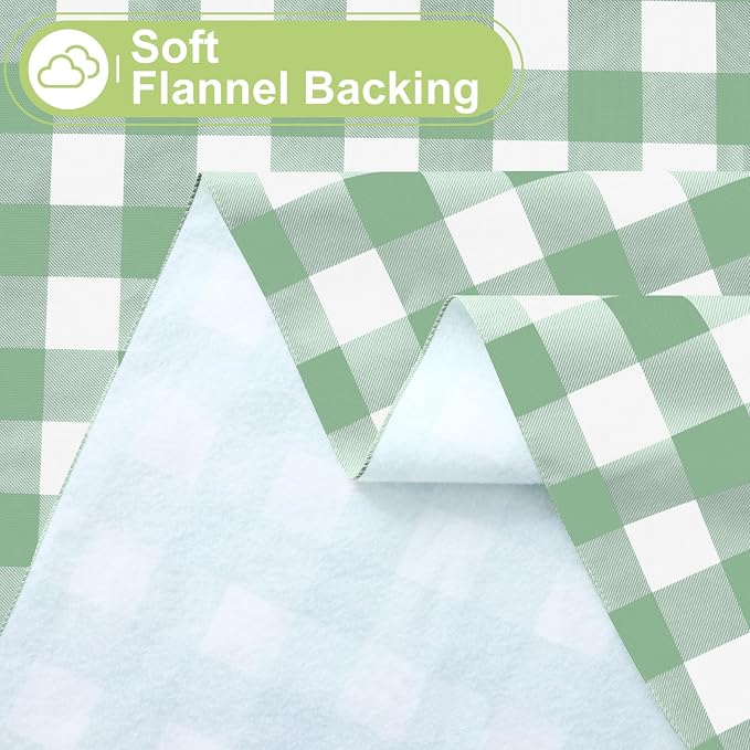Smiry Rectangle Table Cloth, Waterproof Vinyl Tablecloth - Image 4