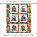 Patchwork Fireplace Cotton Fabric Panel – 6 Designs + Bonus Sheet 29.5×19.6 inch - Image 6