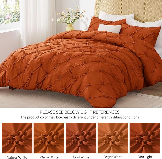 BEDELITE Burnt Orange Queen Comforter Set - Image 8