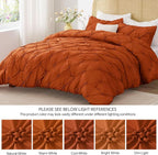 BEDELITE Burnt Orange Queen Comforter Set - Image 8