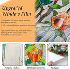 Kromapolis Window Privacy Film Stained Glass Faux 3D Rose Decorative UV Sun - Image 5