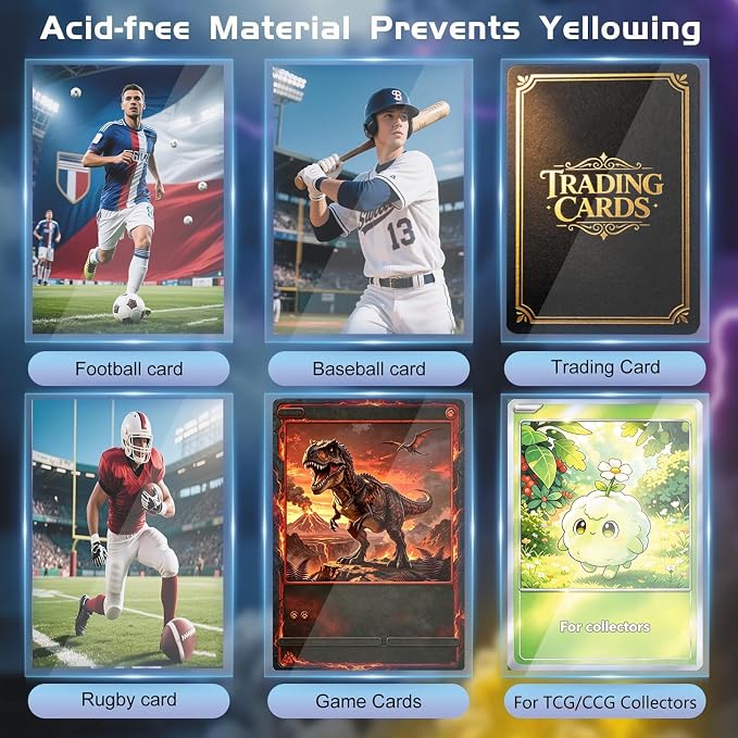 1000 Counts Card Sleeves for Trading Cards, Soft Penny Card Sleeves, Sports - Image 2