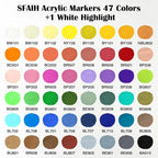 SFAIH 48 Colors Acrylic Paint Markers Set - Image 8