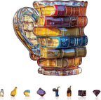 Book Glass Cup Puzzles Adults Gifts by Jollitot