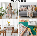 E-Tailor® Hand-Block Printed Pre-Cut Floral Cotton Fabric - Image 5