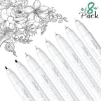 Ohuhu Fineliner Pens Micro Drawing Pens: 8-size Tips Waterproof Pigment Black - Image 2