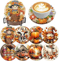 ijbnhd 8 Pcs Diamond Art Coasters Kits Autumn | Diamond Painting Coasters Kit by ijbnhd