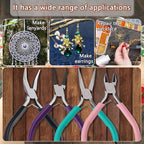URSKYTOUS 4Pcs Jewelry Pliers Set Jewelry Making Pliers Tools Kit Include - Image 2