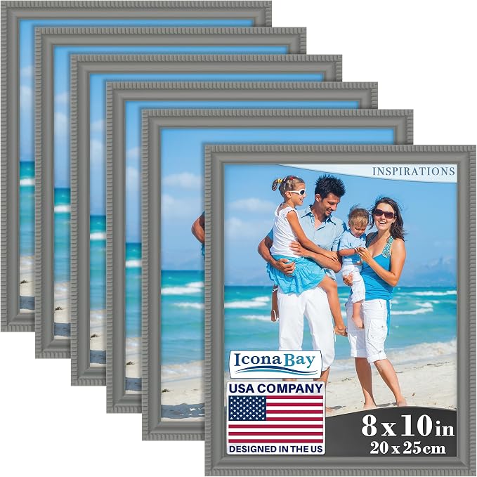 Icona Bay 8x10 Picture Frames, 6 Pack, Contemporary, Inspirations | These Icona - Image 2