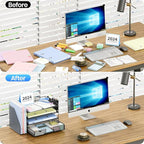 OPNICE Desk Organizer, 4-Tier Desktop File Organizer - Image 2