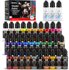 Nicpro 30 Colors Model Paint Set, 20ml Ready to Use Modeling Acrylic Paints by Nicpro