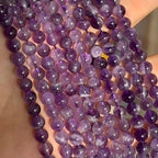 MJDCB Natural Dreamy Amethyst Beads Round Stone Beads DIY Loose Beads - Image 8