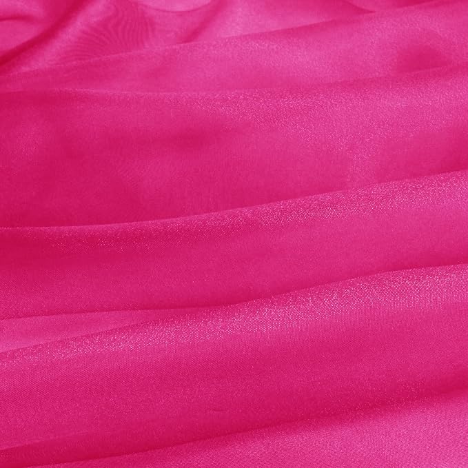 VACVELT Hot Pink Sheer Organza Fabric by The Yard 60" Wide | Semi-Transparent - Image 7