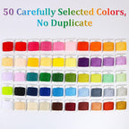 Friendship Bracelet String Kit, 50 Colors Embroidery Floss - Image 4