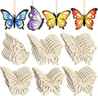 36PCS Wooden Hollow Butterfly Ornaments to Paint, 6 Styles DIY Blank Unfinished by Sophena
