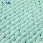 YnM Cooling Weighted Blanket, Handmade Chunky Yarn Knitted Design, Temperature - Image 2
