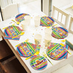 96 Pieces Fiesta Party Decorations Mexican Plates Tableware Set - Image 6