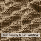 Knitted Weighted Blanket for Adult, No Beads Heavy Blanket 60” x 80'' 15lbs - Image 4