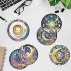 EWJRNSF 8 PCS Diamond Art Coasters Kit, Small Diamond Painting Coasters - Image 5
