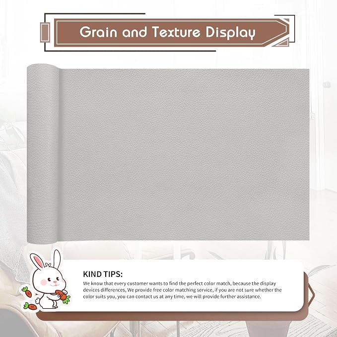 KING MOUNTAIN Leather Repair Patch, 16 x 60 Inches self Adhesive Leather Repair - Image 2
