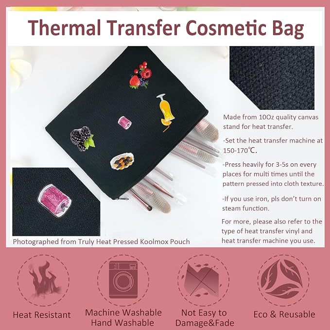 Koolmox Canvas Pouches with Zipper 8x5'', 30 pack Small Canvas Zippered Pouches - Image 5