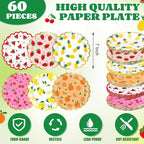 Funnymoom 60 Pcs 7 Inch Fruit Paper Plates Tutti Fruit Birthday Party Supplies - Image 2
