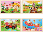 Wooden Puzzles Toys for Kids Ages 3-5, Animals Theme Wood Jigsaw Puzzles - Image 3