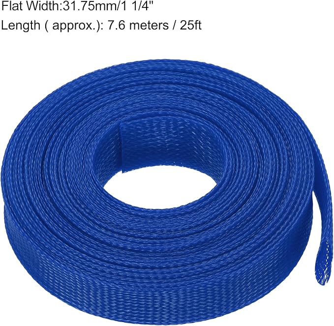 uxcell Expandable Sleeving, 1 1/4-inch 25ft Cable Sleeve - Image 3