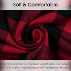 Pico Textiles 2 Yards Bolt Red and Black Buffalo Plaid Checkered Flannel Fabric - Image 2