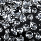 460 Pieces Sew on Rhinestones Glass Sewing Claw Gemstones and Crystals Metal by Canlierr