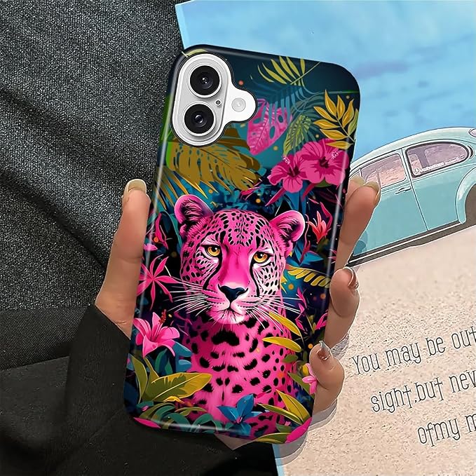 ZHEGAILIAN Case for iPhone 16 Plus, Panther Leopard Flower Durable Shockproof - Image 5