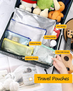 SUNEE Plastic Mesh Zipper Pouch 11x15 in, Extra Large Water-Resistant Zip Bag - Image 5