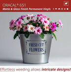 ORACAL 651 Matte Dark Blue Vinyl Durable Roll Easy to Weed Permanent Adhesive - Image 3