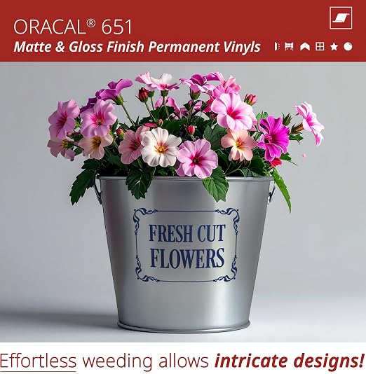 ORACAL 651 Matte Dark Blue Vinyl Durable Roll Easy to Weed Permanent Adhesive - Image 3