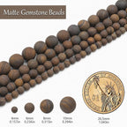 6mm Matte Classic Tiger Eye Bead, 15-Inch Matte Round Loose Stone Beads - Image 3