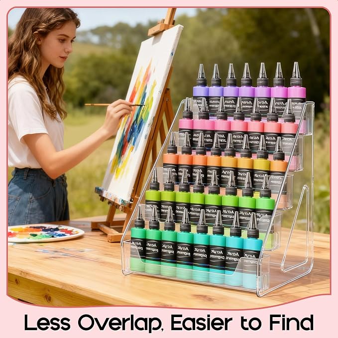 Vowcarol Clear Acrylic Paint Organizer Tall Version - Image 7