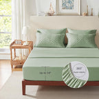 Zzlpp Full Comforter Set 7 Pieces, Sage Green Tufted Bed in a Bag - Image 7