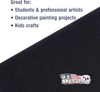 U.S. Art Supply 8 X 8 Inch Black Art Canvas Board Panels 6 Pack - Image 6