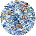 50 Pcs Clear Transparent Ocean Beach Trip Stickers by Unknown