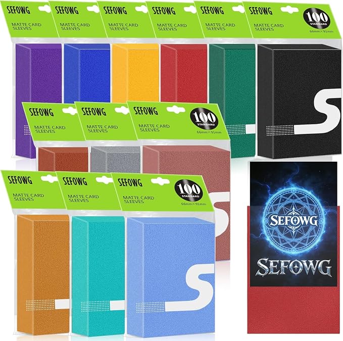 1200 Count MTG Card Sleeves, 12 Colors Matte Card Sleeves, Standard Magic Cards by Unknown