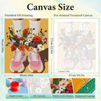 Paint by Numbers Kit for Adults, Sneakers DIY Painting Kit, 16x20 Inch | Flower - Image 3