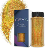 Ceya 3.8oz/ 110g Holographic Ultra Fine Glitter Powder Laser Gold Glitter by CEYA