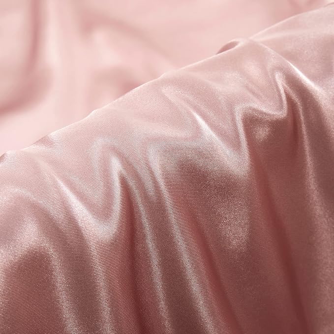 Aormenzy Satin Body Pillow Cover Set of 2, 20x54 Inches Champagne Case - Image 2