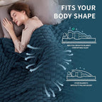 Knitted Weighted Blanket for Adult, No Beads Heavy Blanket 60” x 80'' 12lbs - Image 3