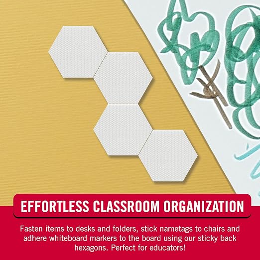 VELCRO Brand Sticky Back Hexagons, 150pk Dots - Image 7