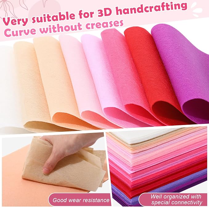 Tegeme 100 Pcs 8 x 12 Inches Felt Fabric Sheet - Image 4