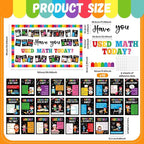 Math Theme Bulletin Board Set Colorful Mathematics Classroom Decoration Have - Image 2