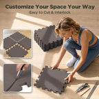AIRHOP 18 PCS Gym Floor Mat, EVA Foam Puzzle Gym Mat, High-Density Interlocking - Image 6