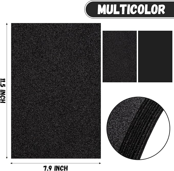 10 Pack Glitter Foam Sheets Craft 8 x 12 inch | Sparkles Foam Paper - Image 2